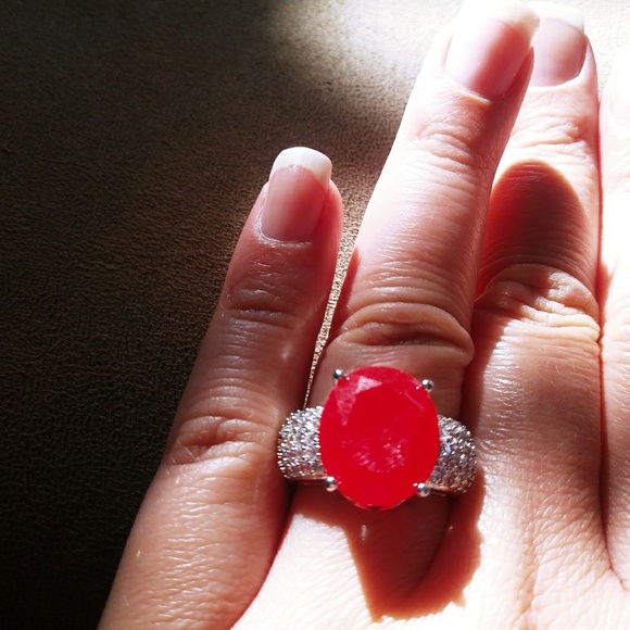 New beautiful ruby silver filled - Picture 8 of 8